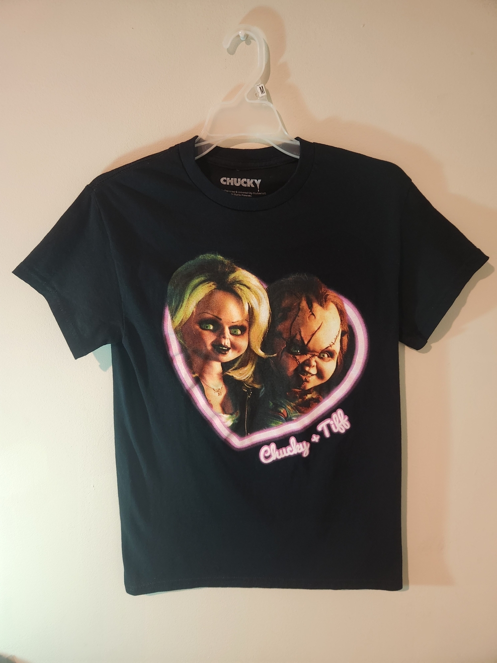 Bride Of Chucky Tiff And Chucky Graphic Tee Size Small